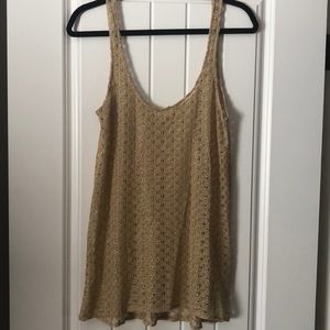 Boutique gold overlay top